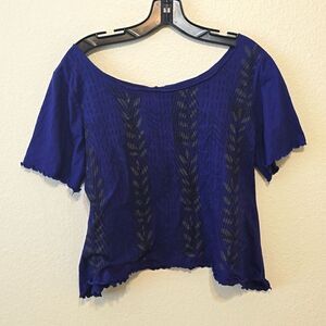 Blue Fish hand painted top size 0 (10 )